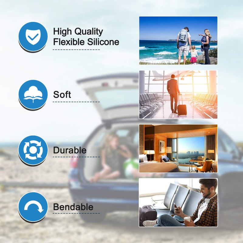 Finex 4 Pcs Set Comic Superhero Head Silicone Travel Luggage Baggage Identification Labels ID Tag for Bag Suitcase Plane Cruise Ships with Belt Strap - Image 5